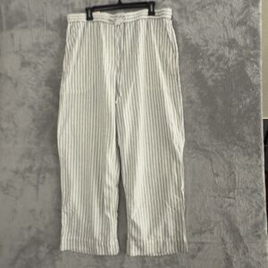 BANANA REPUBLIC FACTORY Straight Linen-Blend Pants Women's Size XL NWT $90